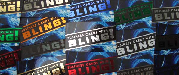 Sameday Bling Foiled Business Cards Print Sample