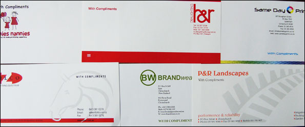 Sameday Premium Corporate Compliment Slips Print Sample