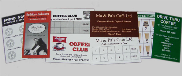Sameday Custom Printed Business Loyalty Cards Sample